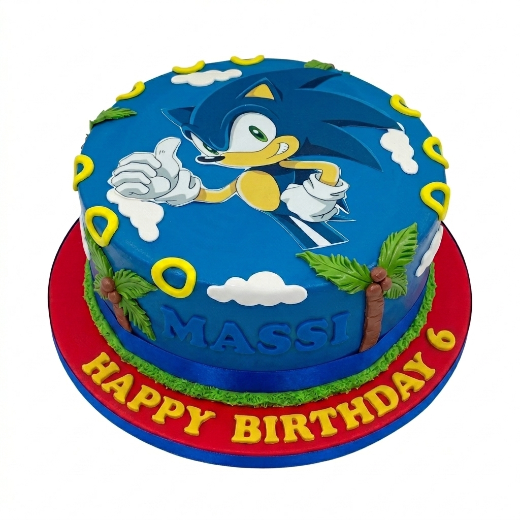 Sonic Hedgehog Birthday Cake