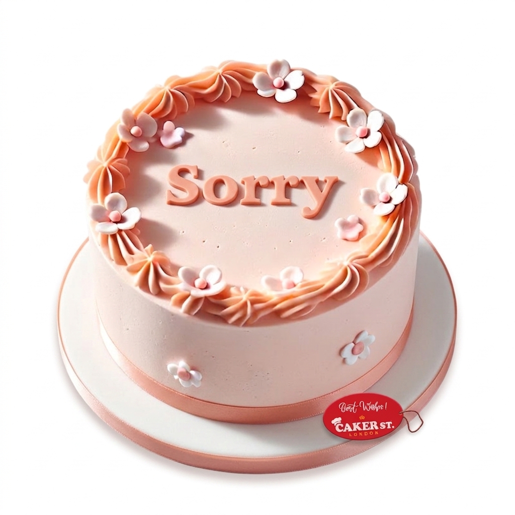 Sorry Cake with Floral Design