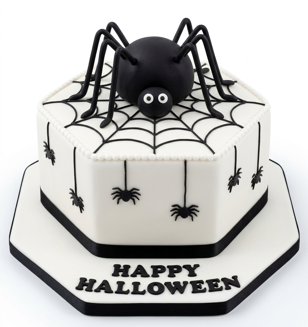 Spooky Spider Halloween Cake