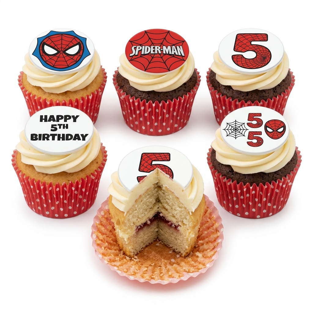 Spiderman Birthday Cupcakes for Kids