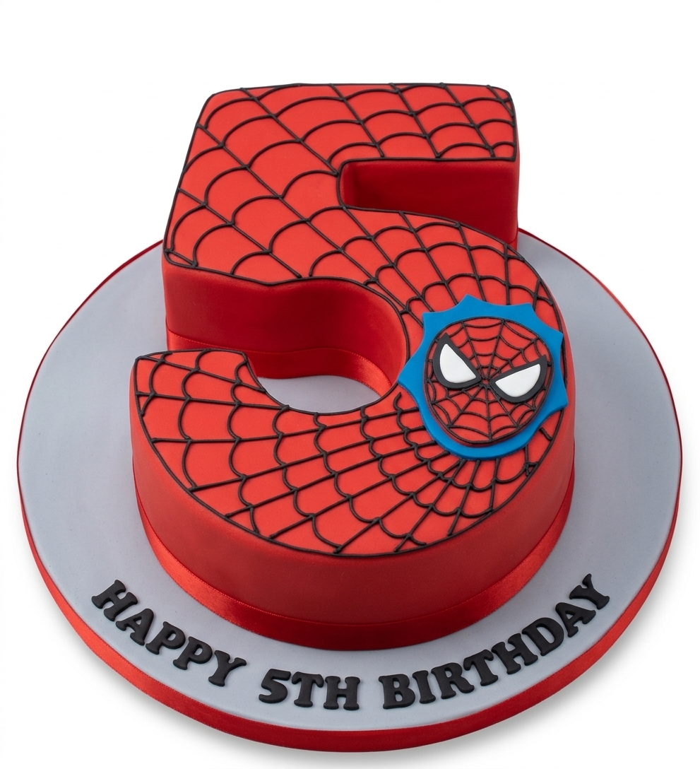 Spider-Man 5th Birthday Cake