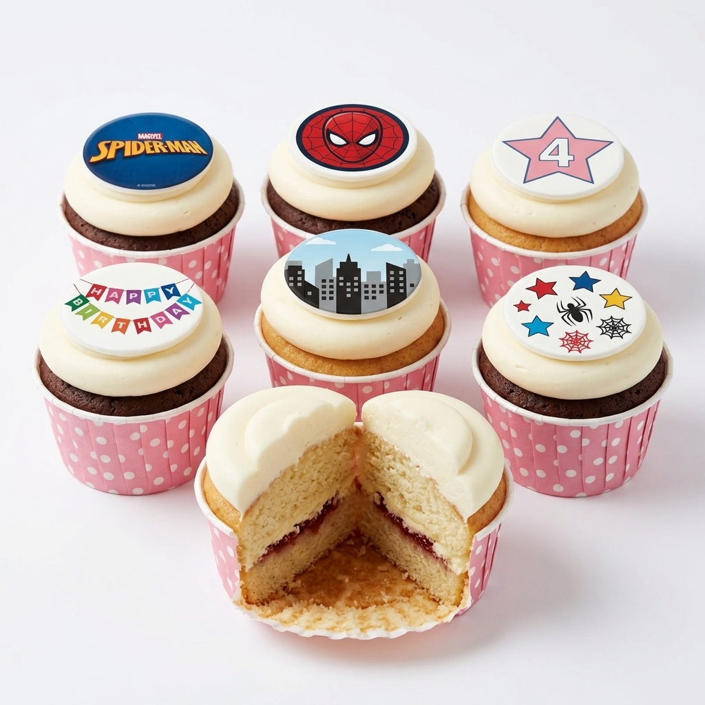 Spiderman Birthday Cupcakes for Kids