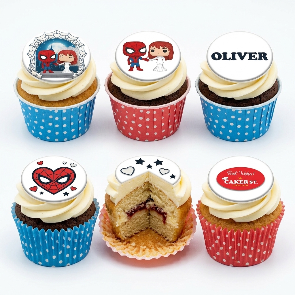 Spiderman Birthday Cupcakes