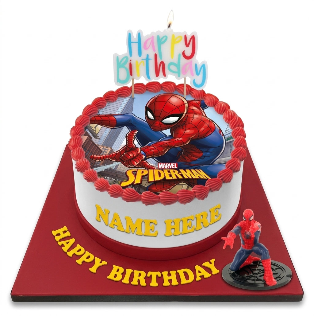 Personalised Spider-Man Birthday Cake