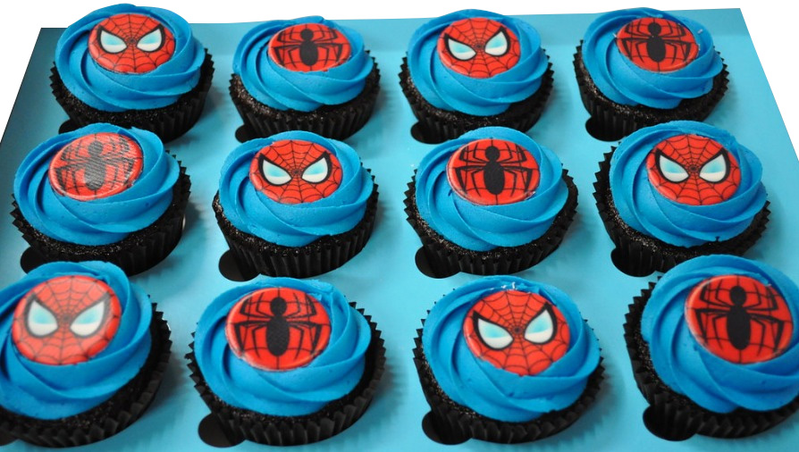 Spiderman Cupcakes - Pack of 6