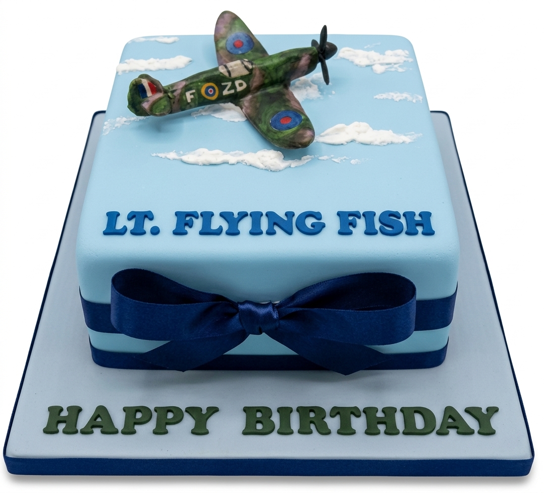 Spitfire Airplane Birthday Cake