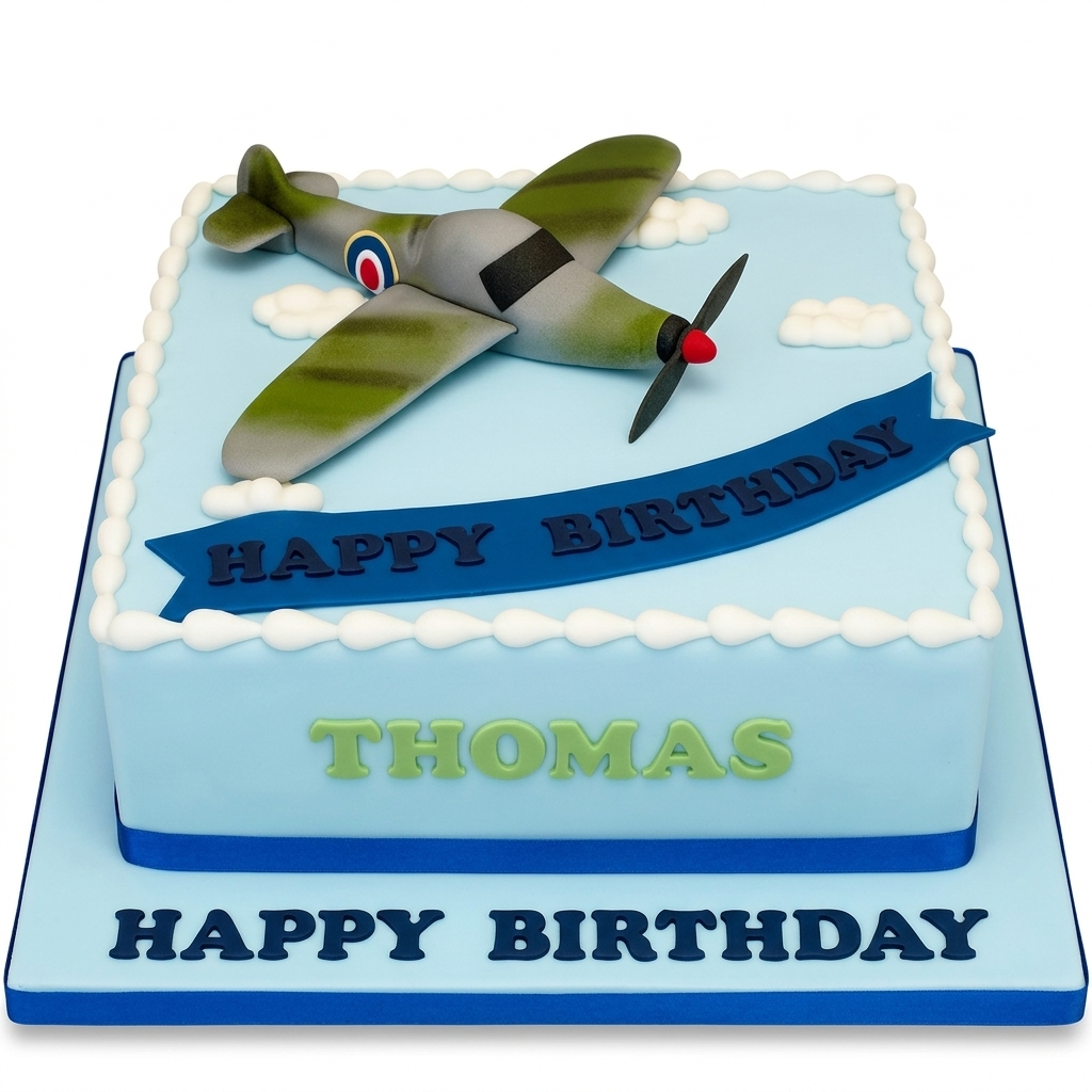 Spitfire Airplane Birthday Cake