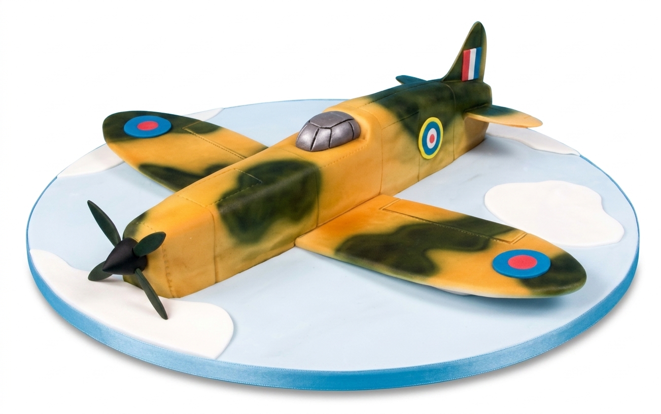 Spitfire Airplane Birthday Cake