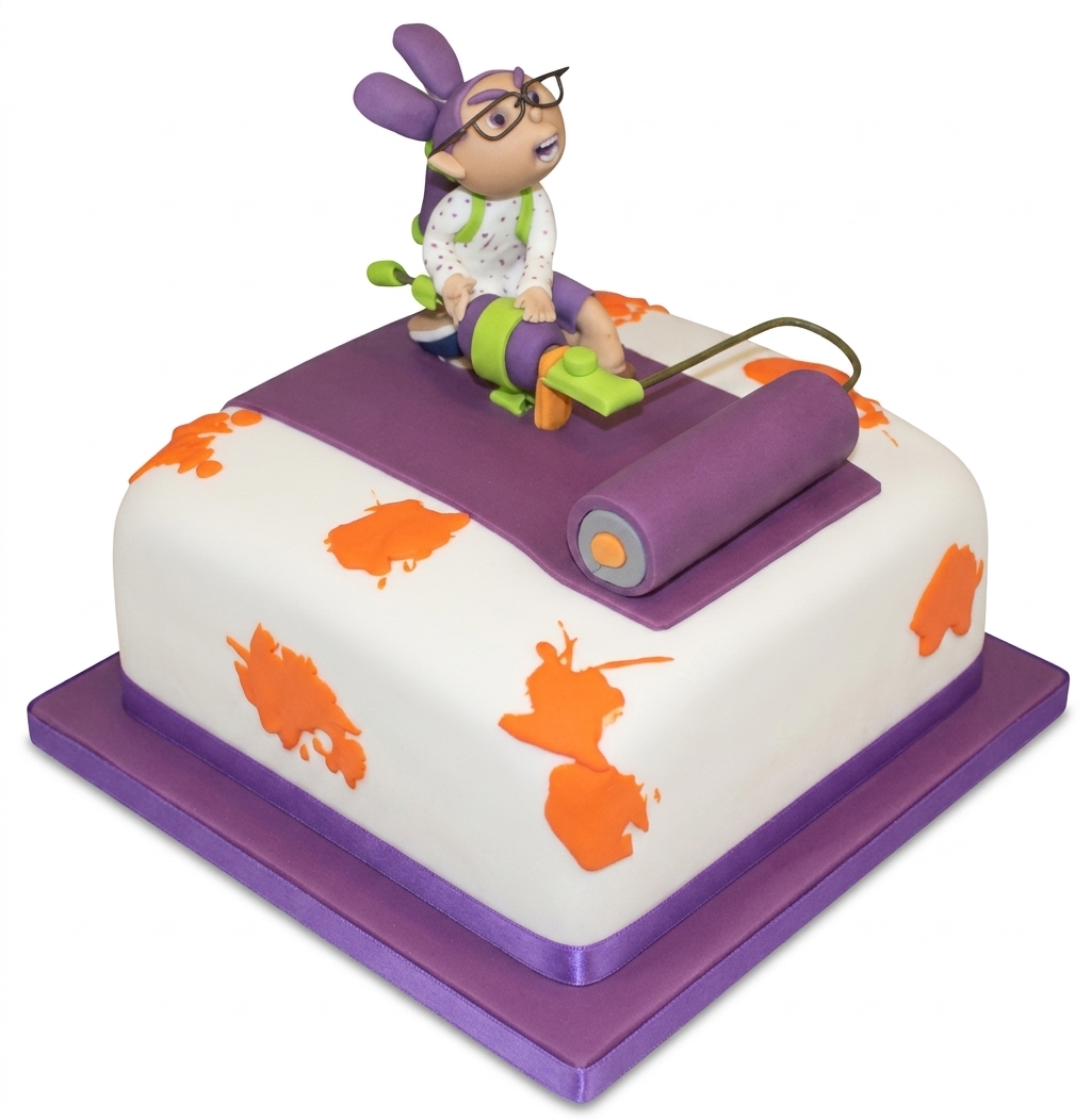 Splatoon Inspired Gaming Birthday Cake