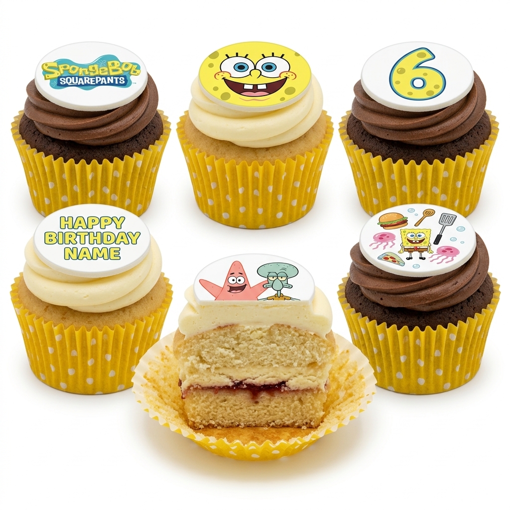 Spongebob Squarepants Birthday Cupcakes