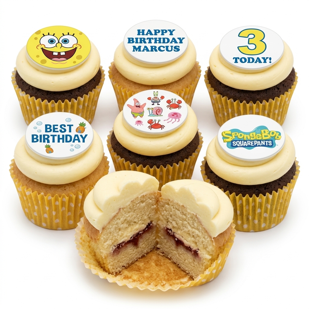 Spongebob Squarepants Kids Birthday Cupcakes