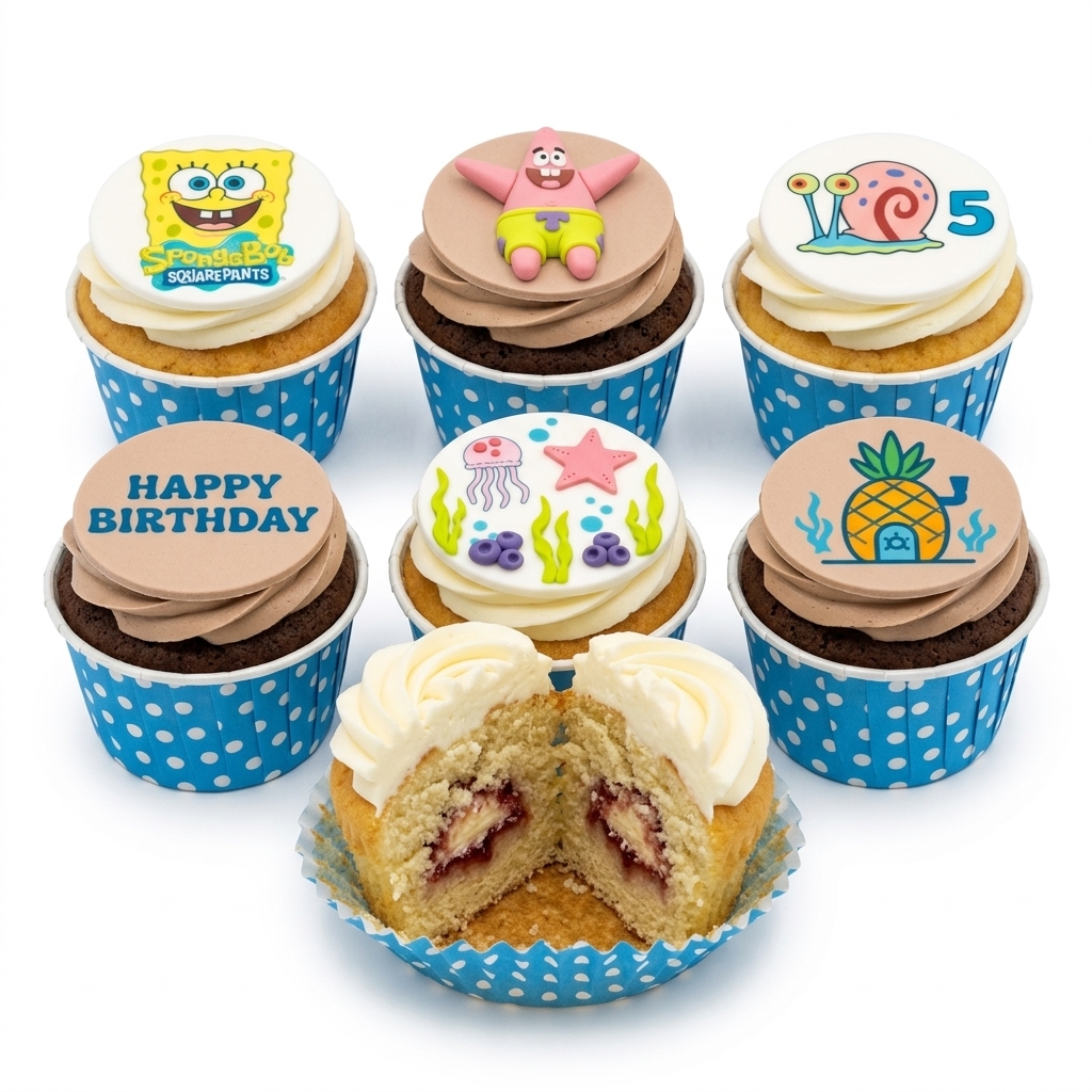 Spongebob Squarepants Birthday Cupcakes