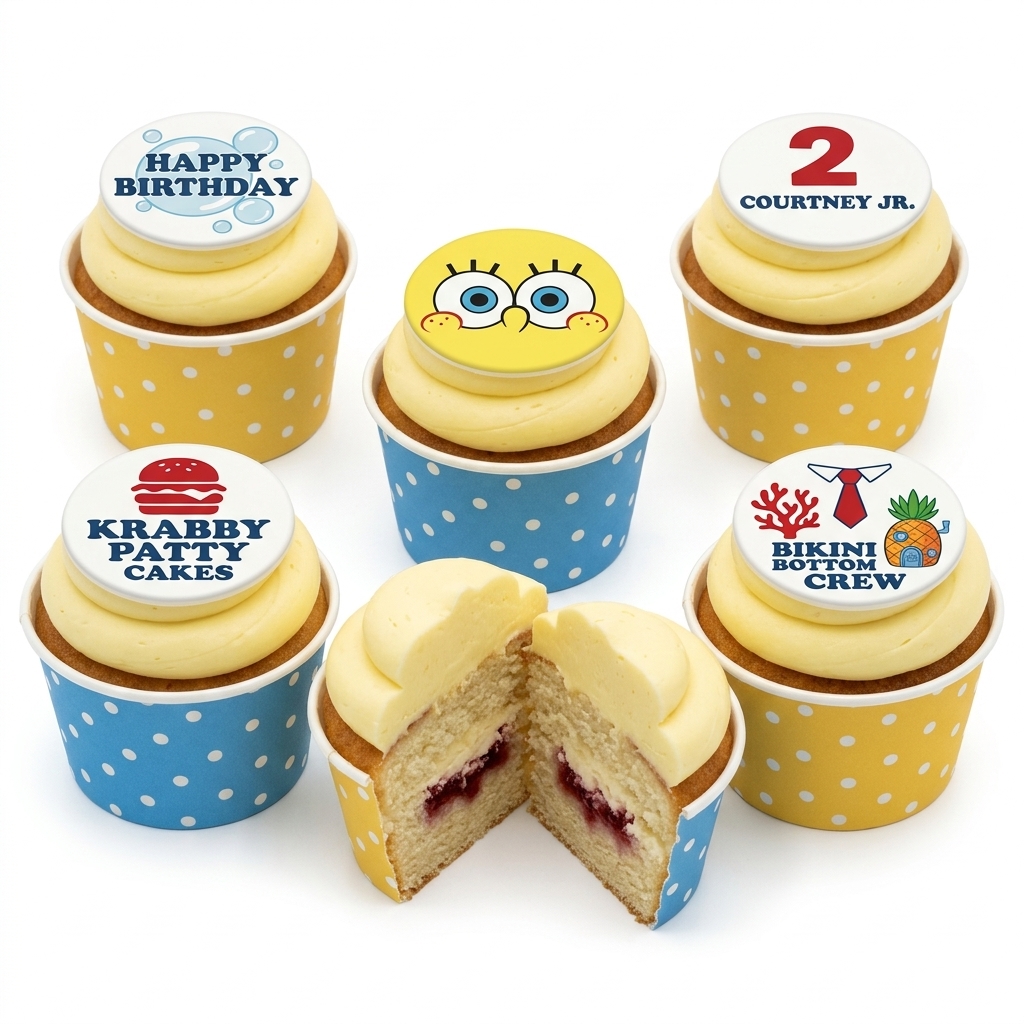 Spongebob Birthday Cupcakes for Kids