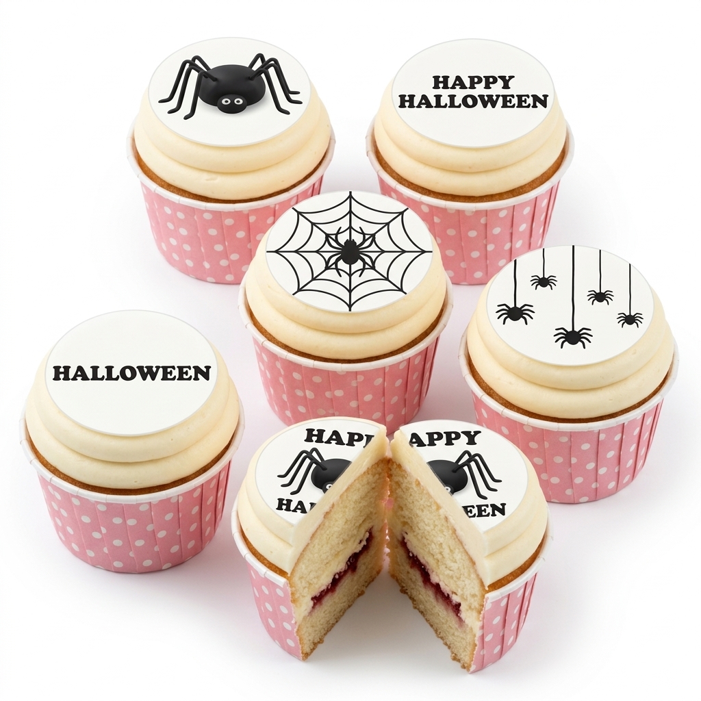 Halloween Spiderweb Cupcakes