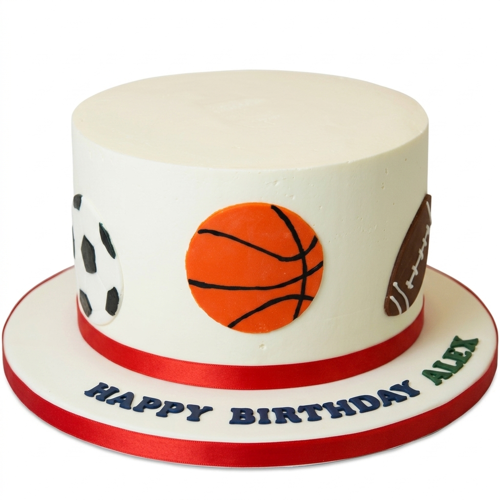 Sports Theme Birthday Cake