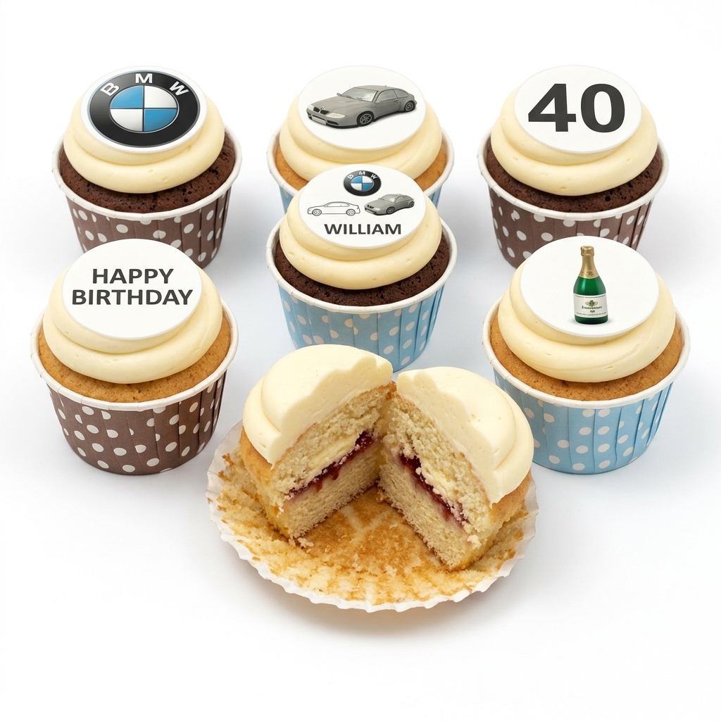 BMW Car Birthday Cupcakes for Him