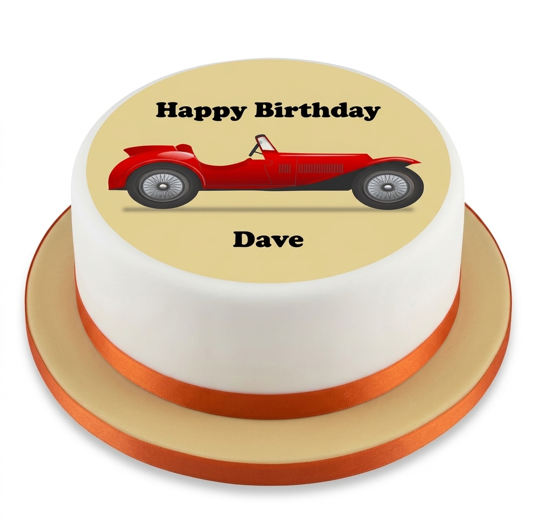 Classic Car Birthday Cake
