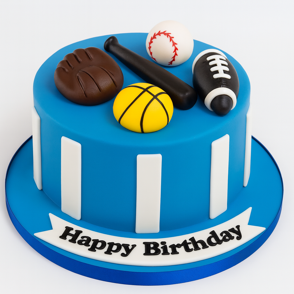 Sports Theme Birthday Cake