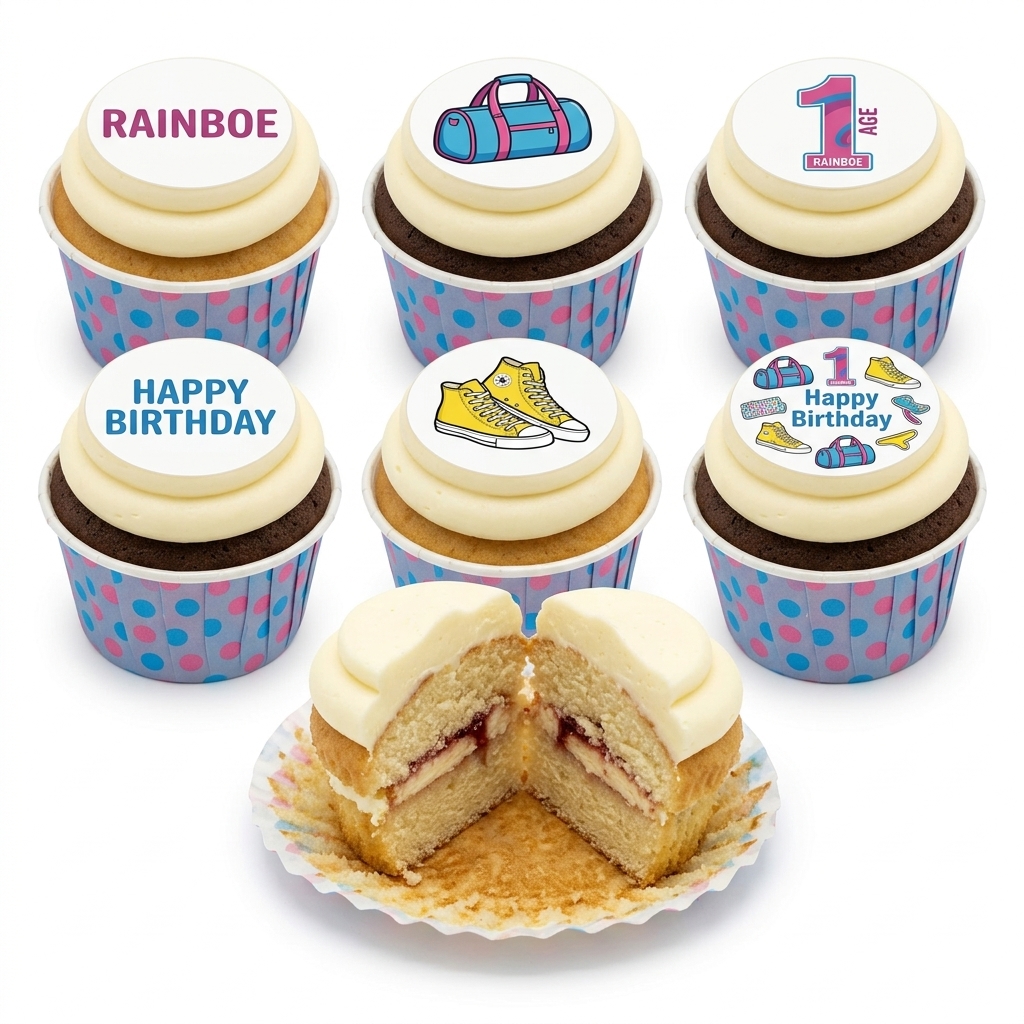 Kids Sports Theme Birthday Cupcakes