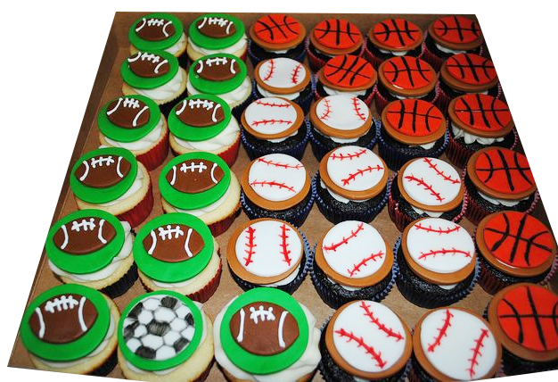 Sports Theme Cupcakes