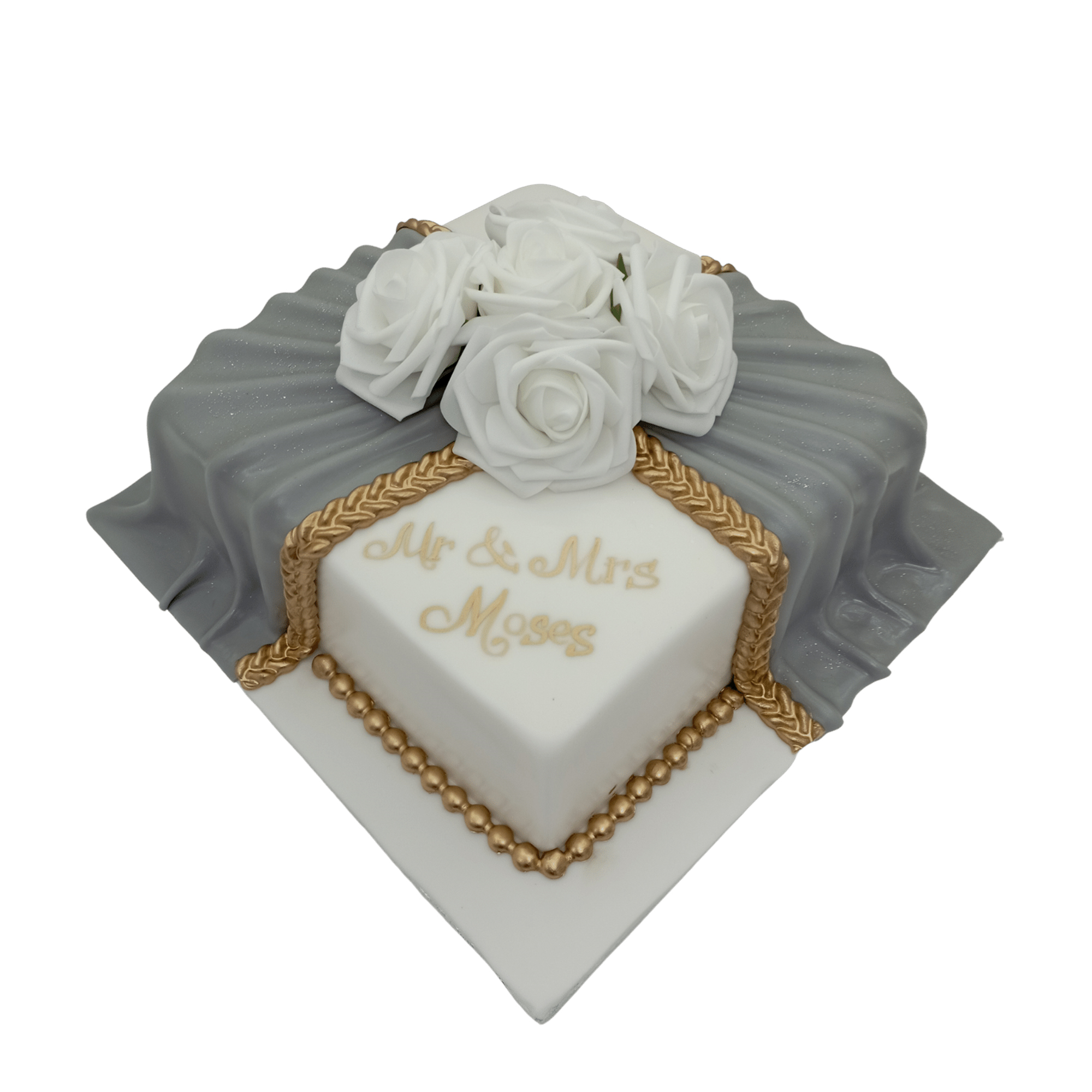 Square Shaped Wedding Cake 