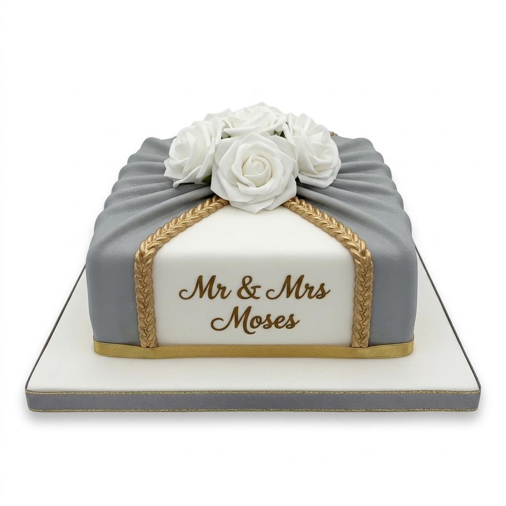 Elegant Floral Anniversary Cake