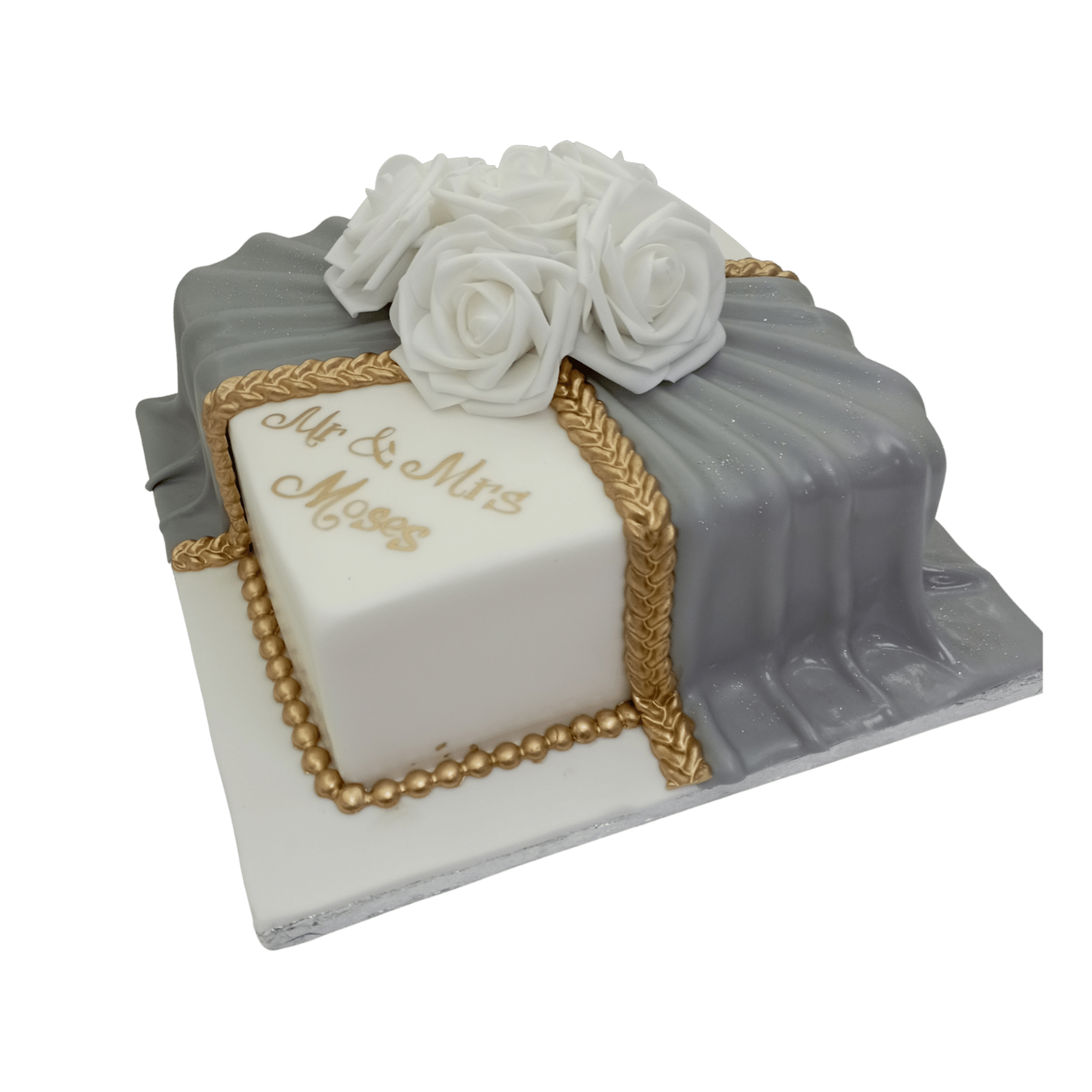 Square Shaped Wedding Cake 