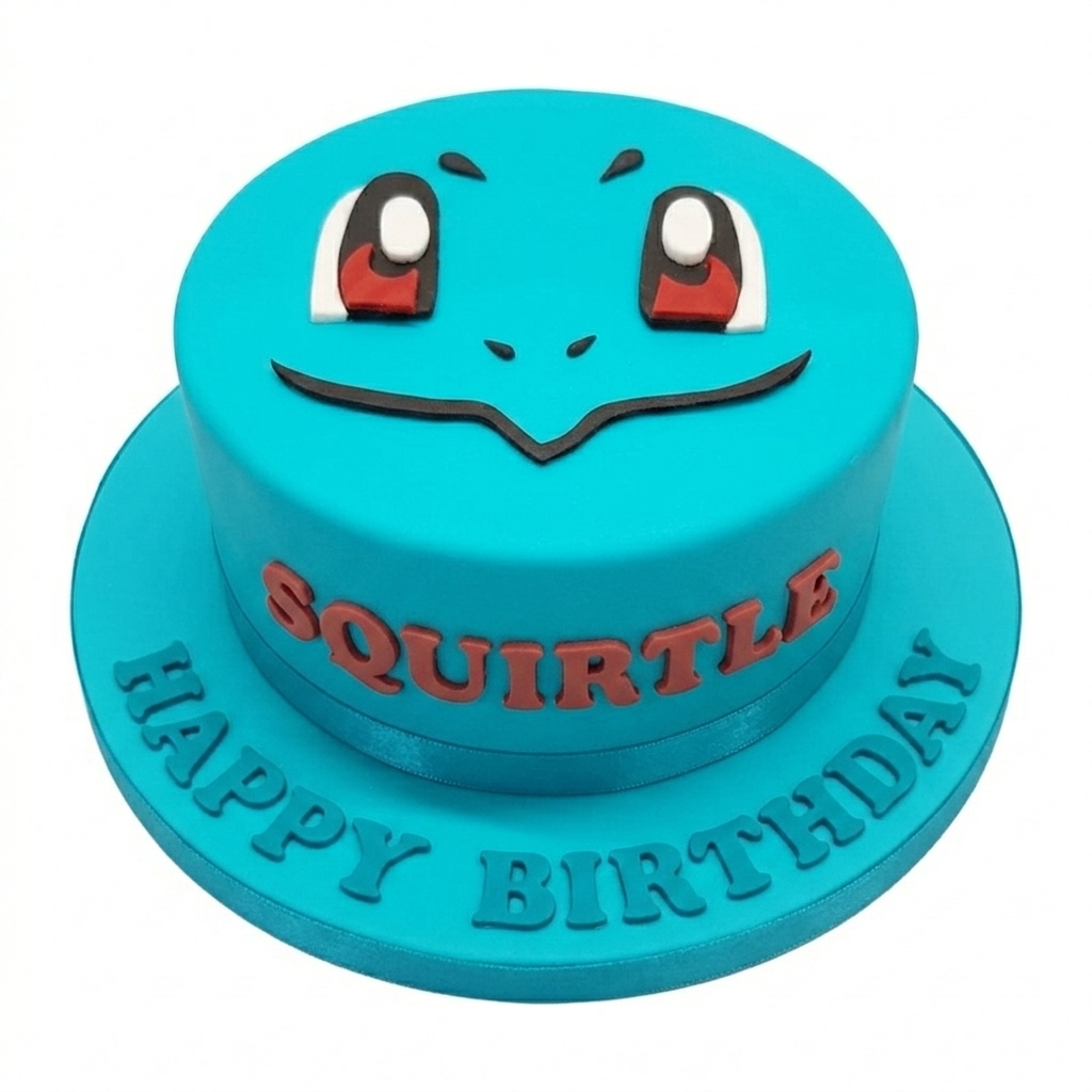 Squirtle Pokémon Birthday Cake