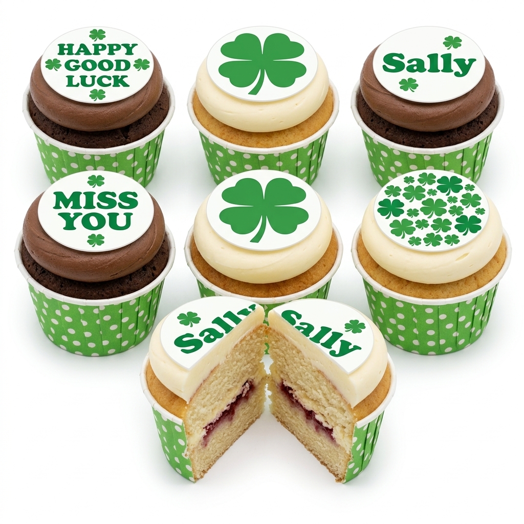 St. Patrick's Day Shamrock Cupcakes