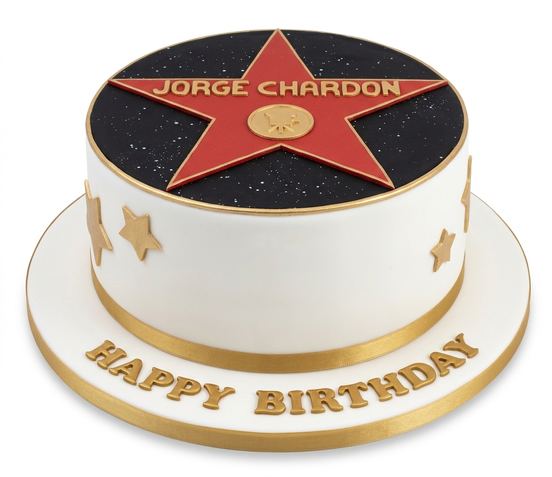 Hollywood Star Personalised Birthday Cake