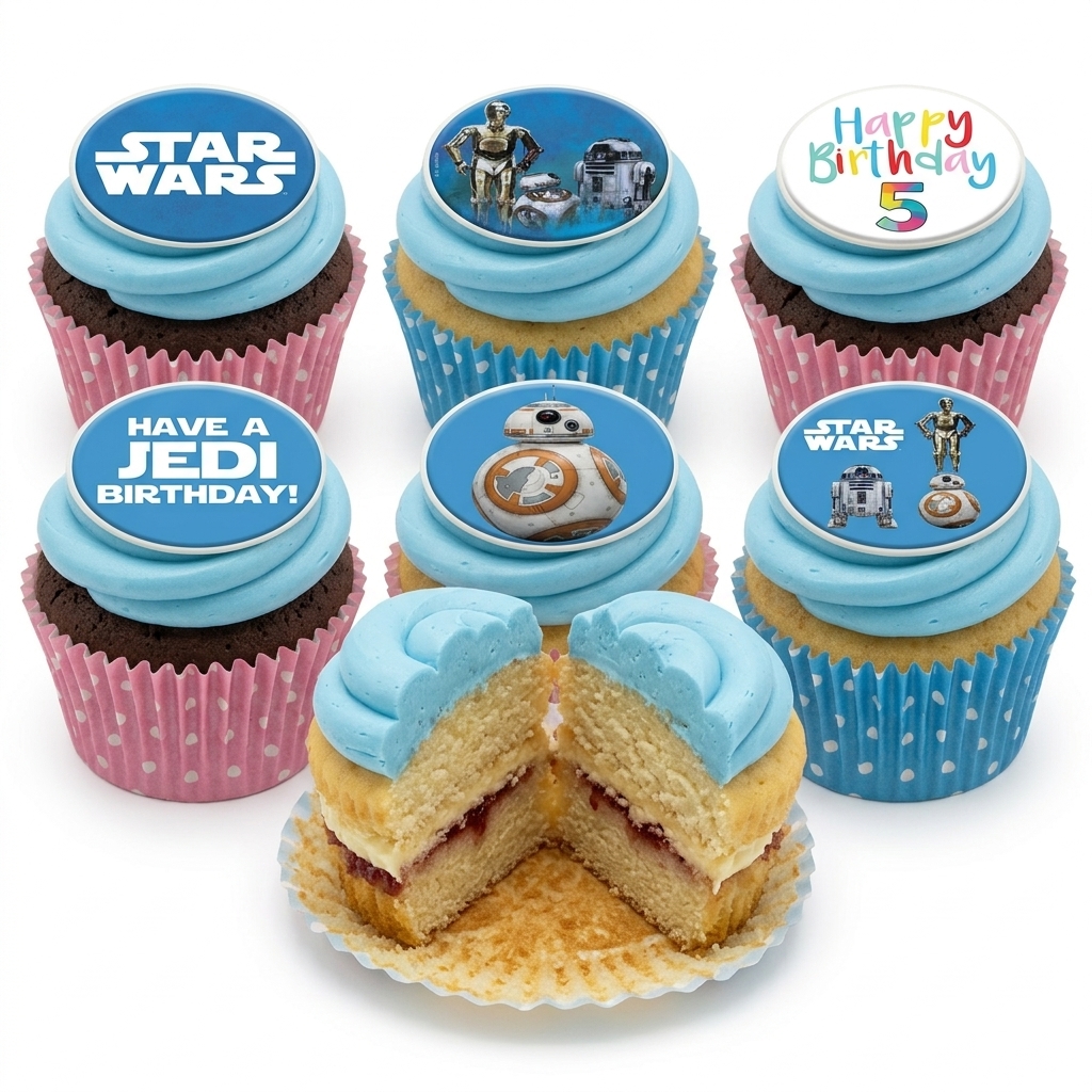 Star Wars Theme Birthday Cupcakes