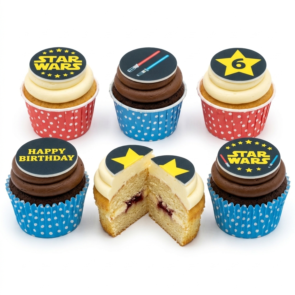 Star Wars Birthday Cupcakes with Custom Age
