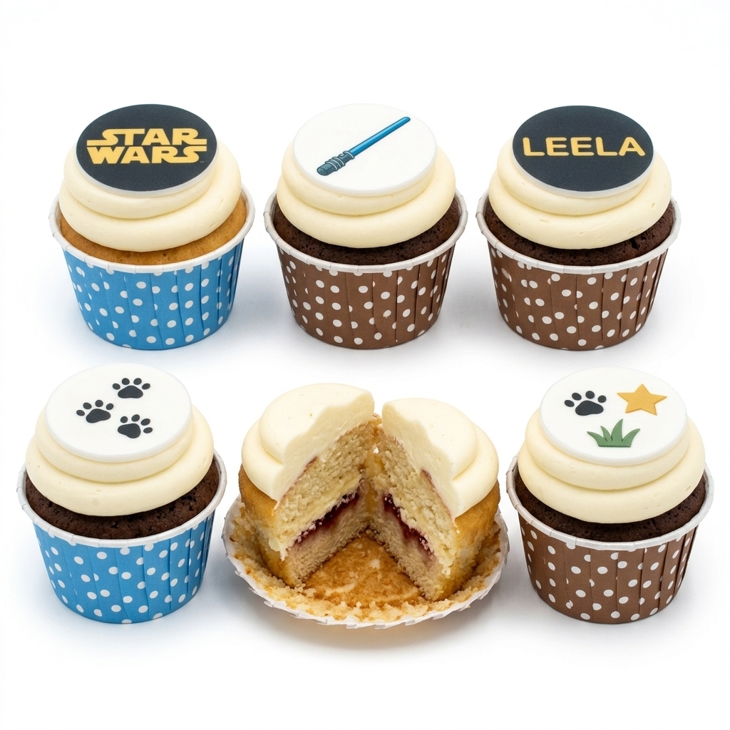 Star Wars Theme Birthday Cupcakes
