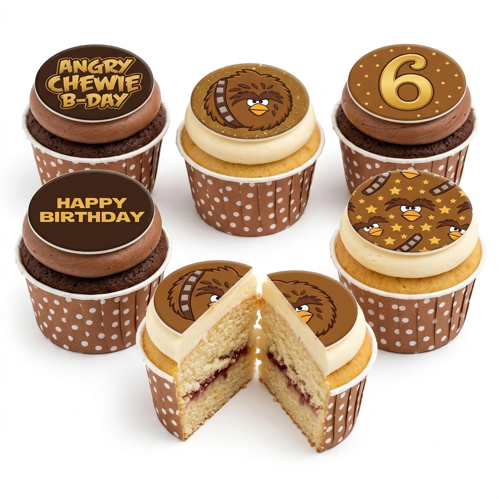 Angry Birds Chewie Birthday Cupcakes