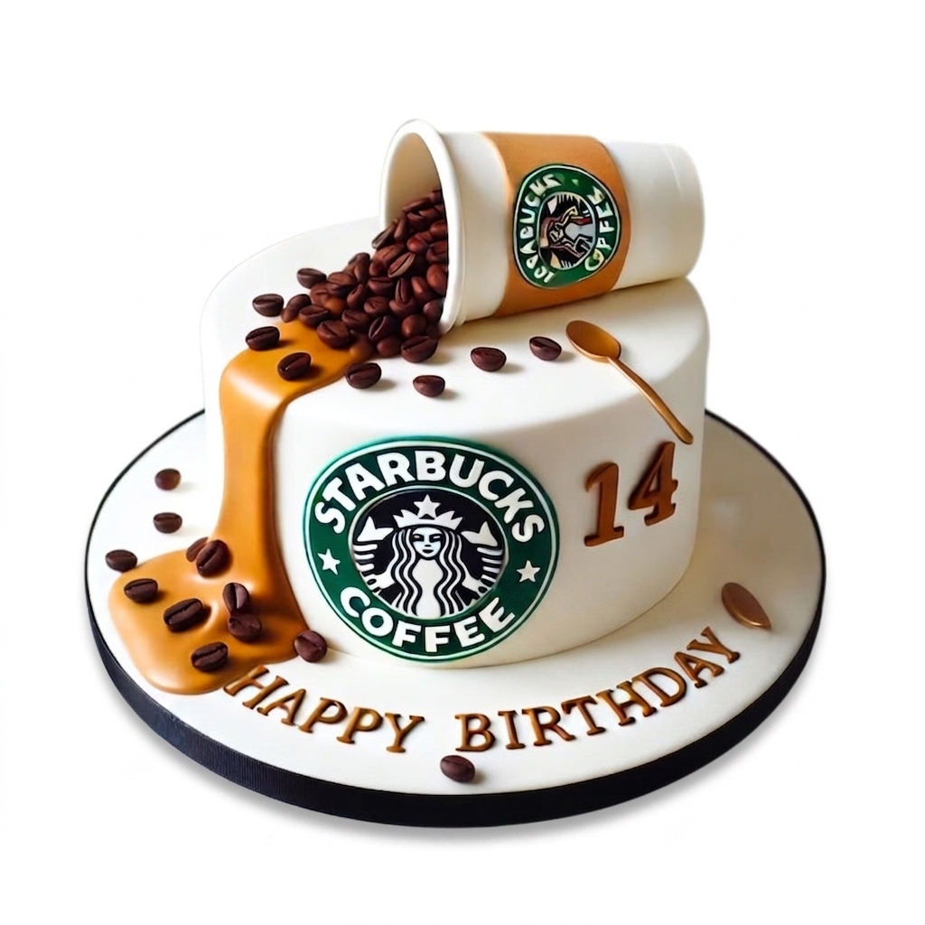 Starbucks Coffee Birthday Cake