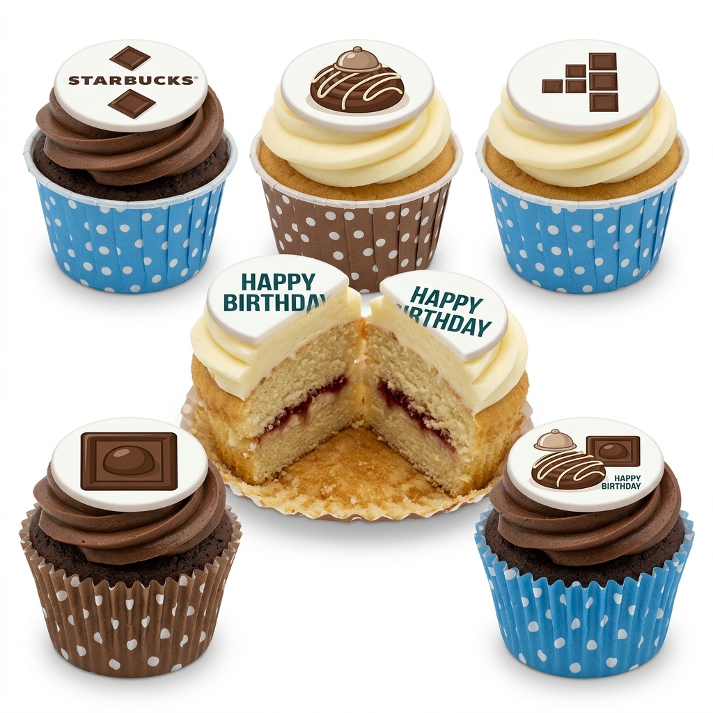 Chocolate Themed Birthday Cupcakes