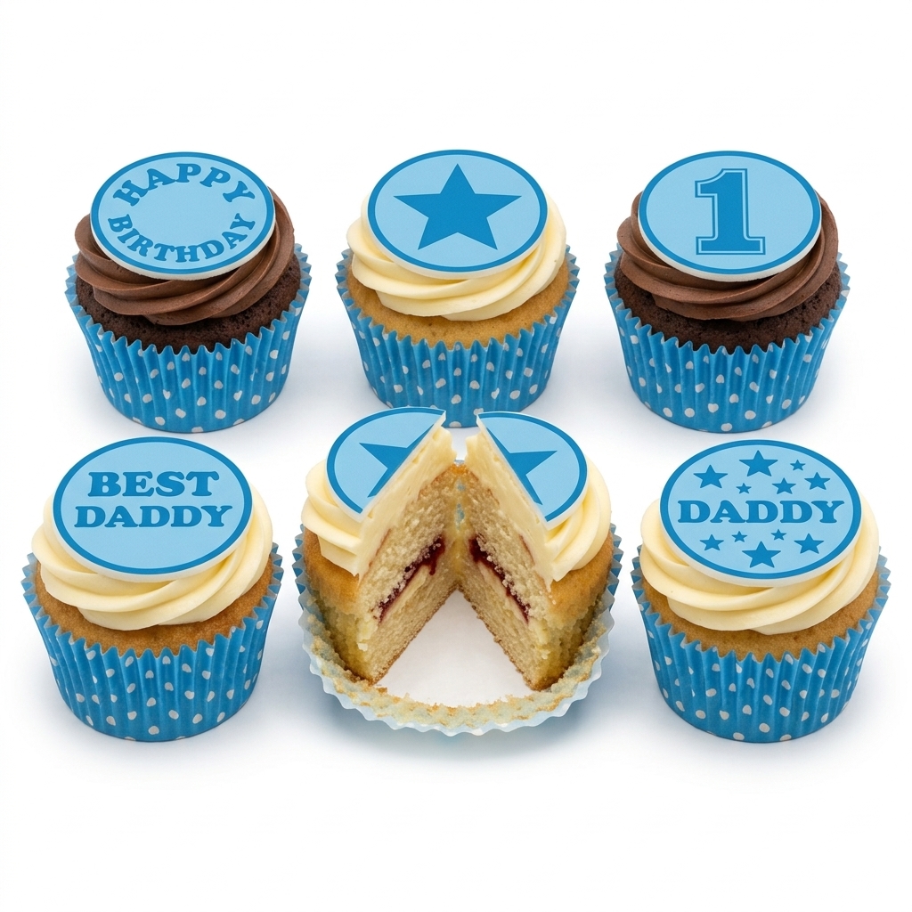 Stars Birthday Cupcakes for Dad