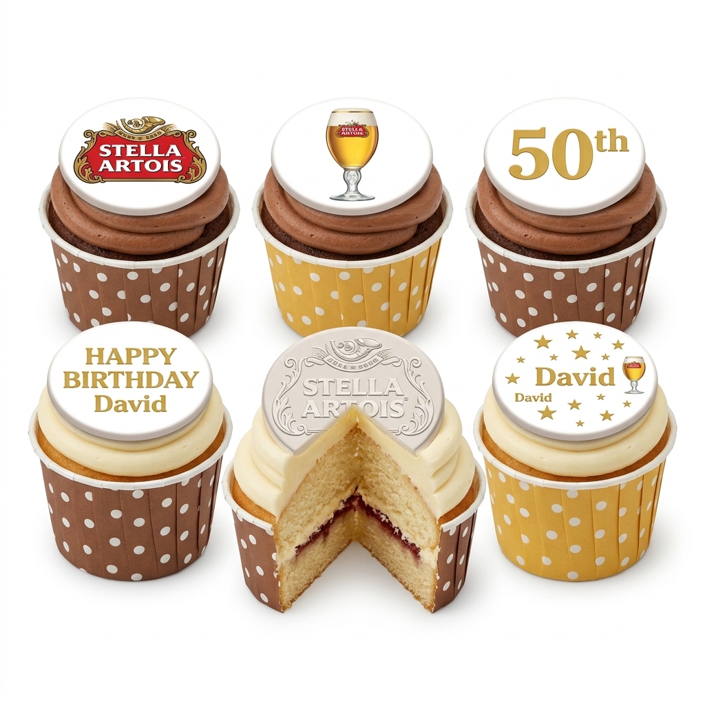 Stella Artois Birthday Cupcakes