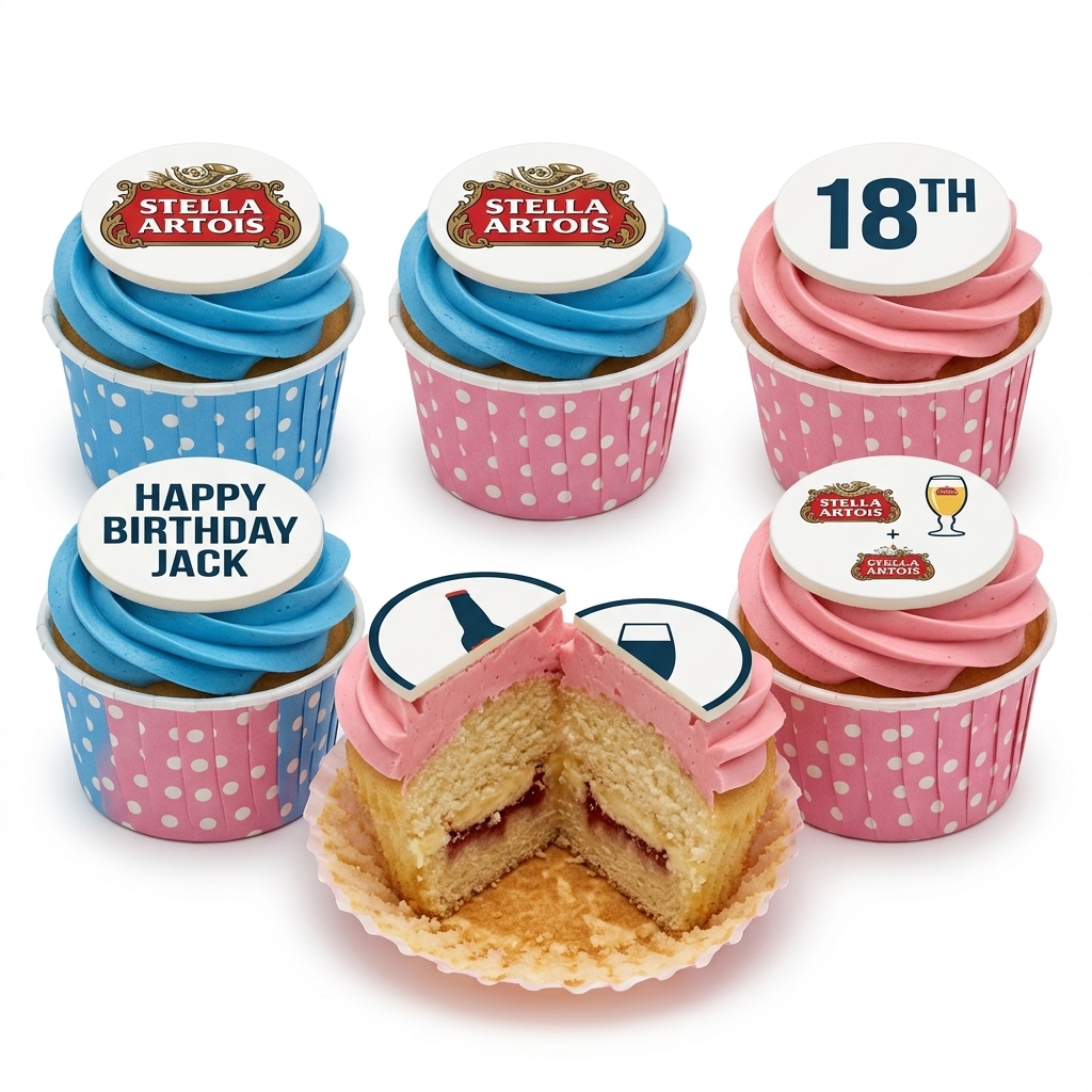 Stella Artois Birthday Cupcakes | Custom Age & Name