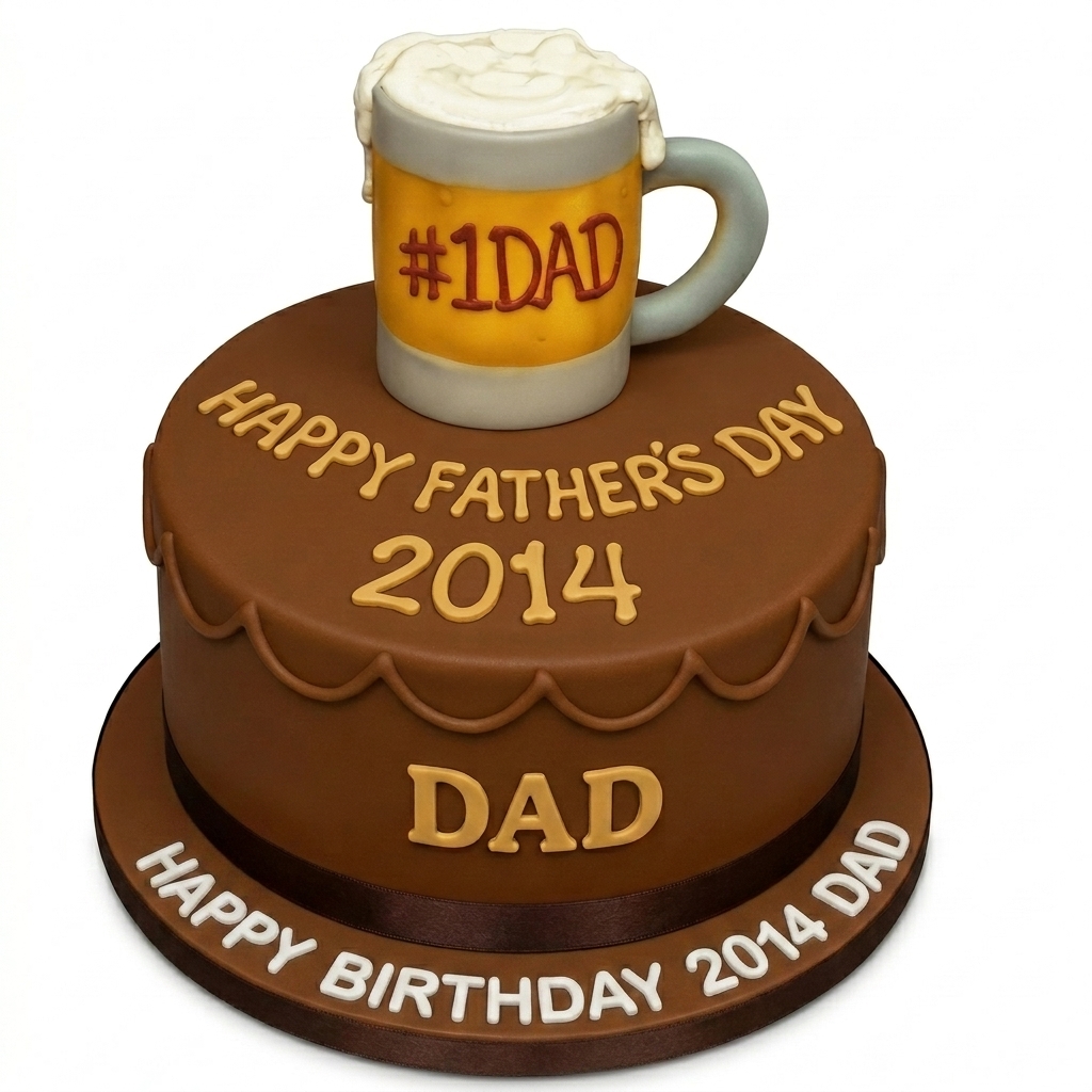 Beer Mug Birthday Cake for Dad