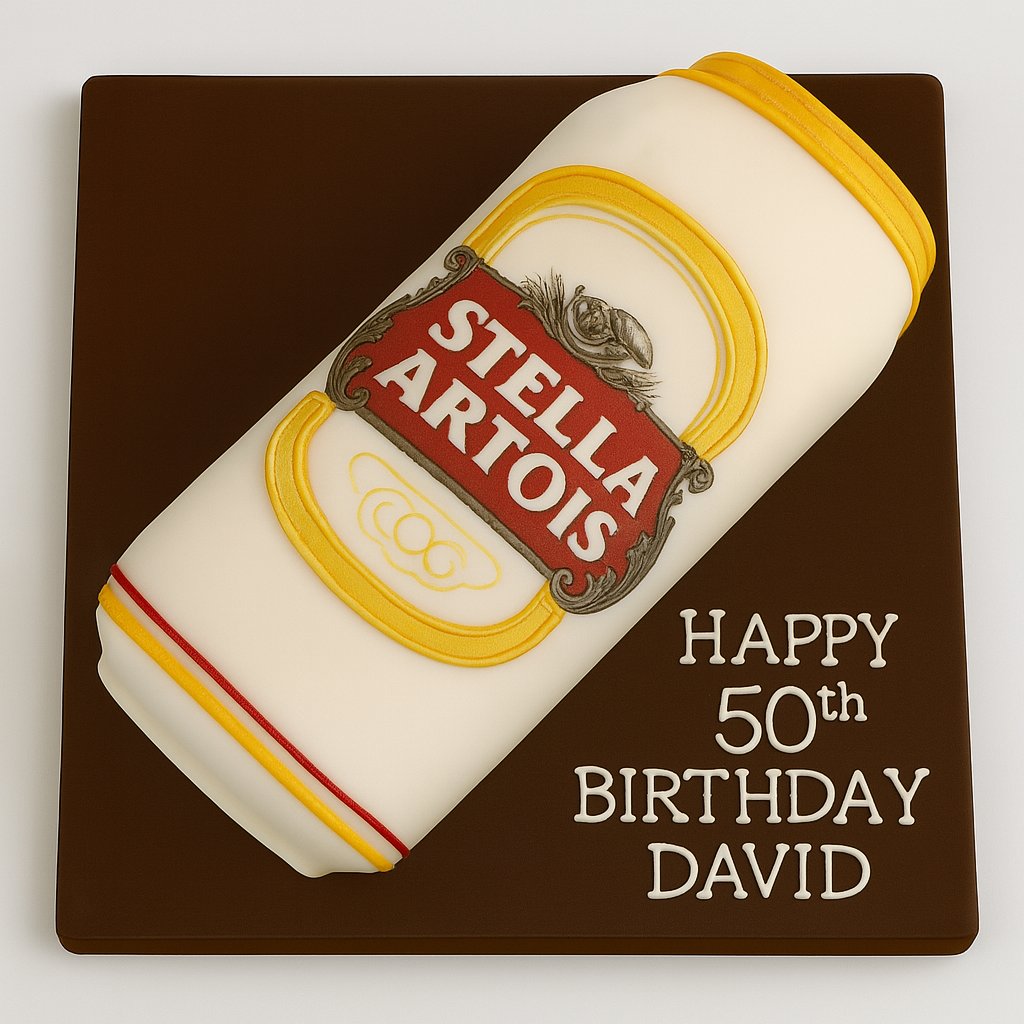 Stella Beer can cake
