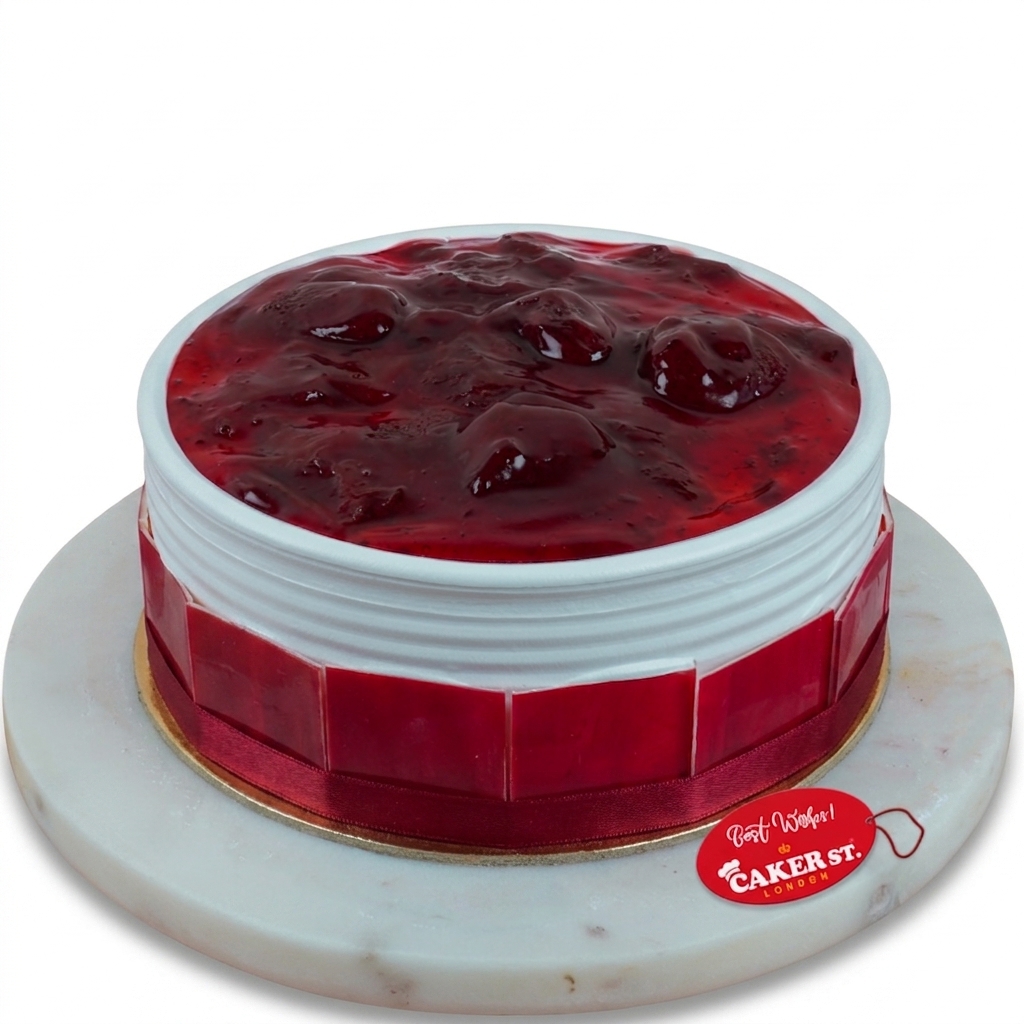Vibrant Cherry Birthday Cake