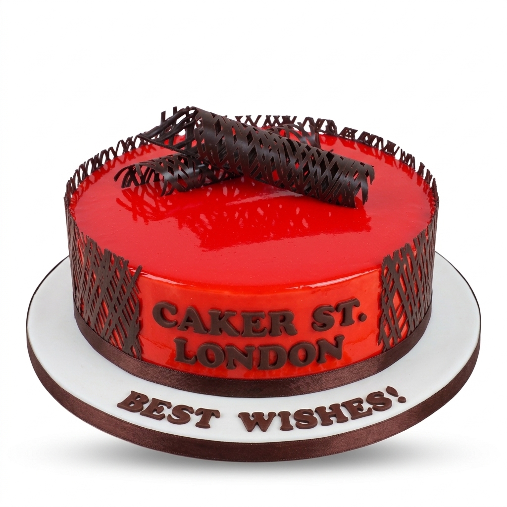 Red Glaze & Chocolate Birthday Cake