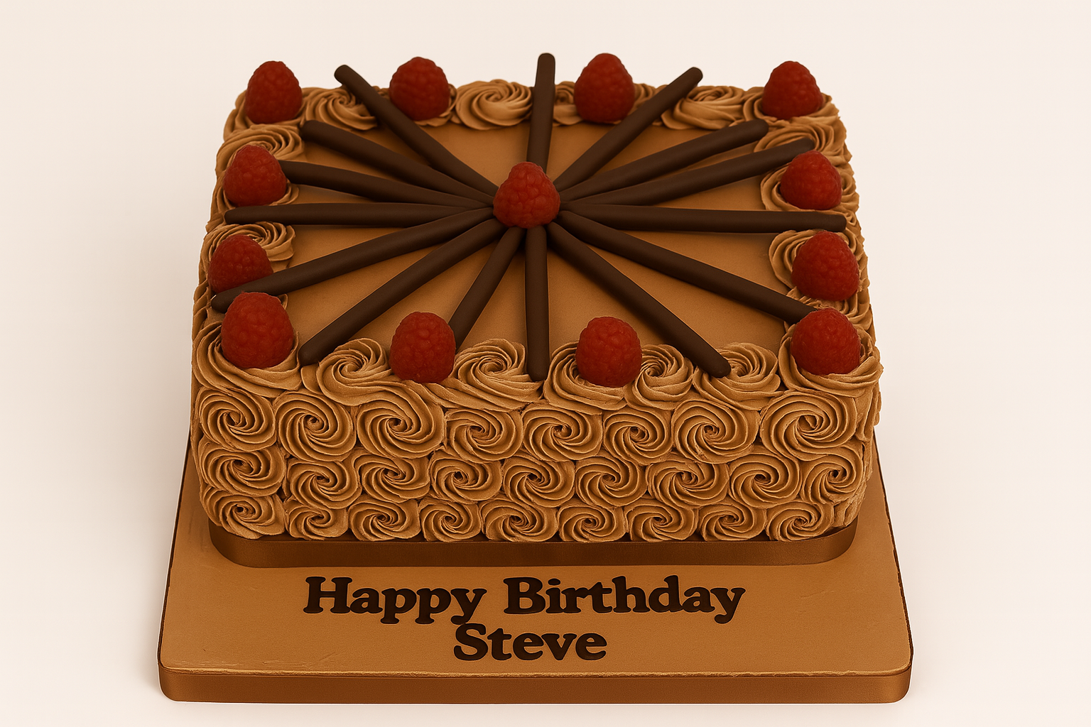 Strawberry Topped Chocolate Cake 