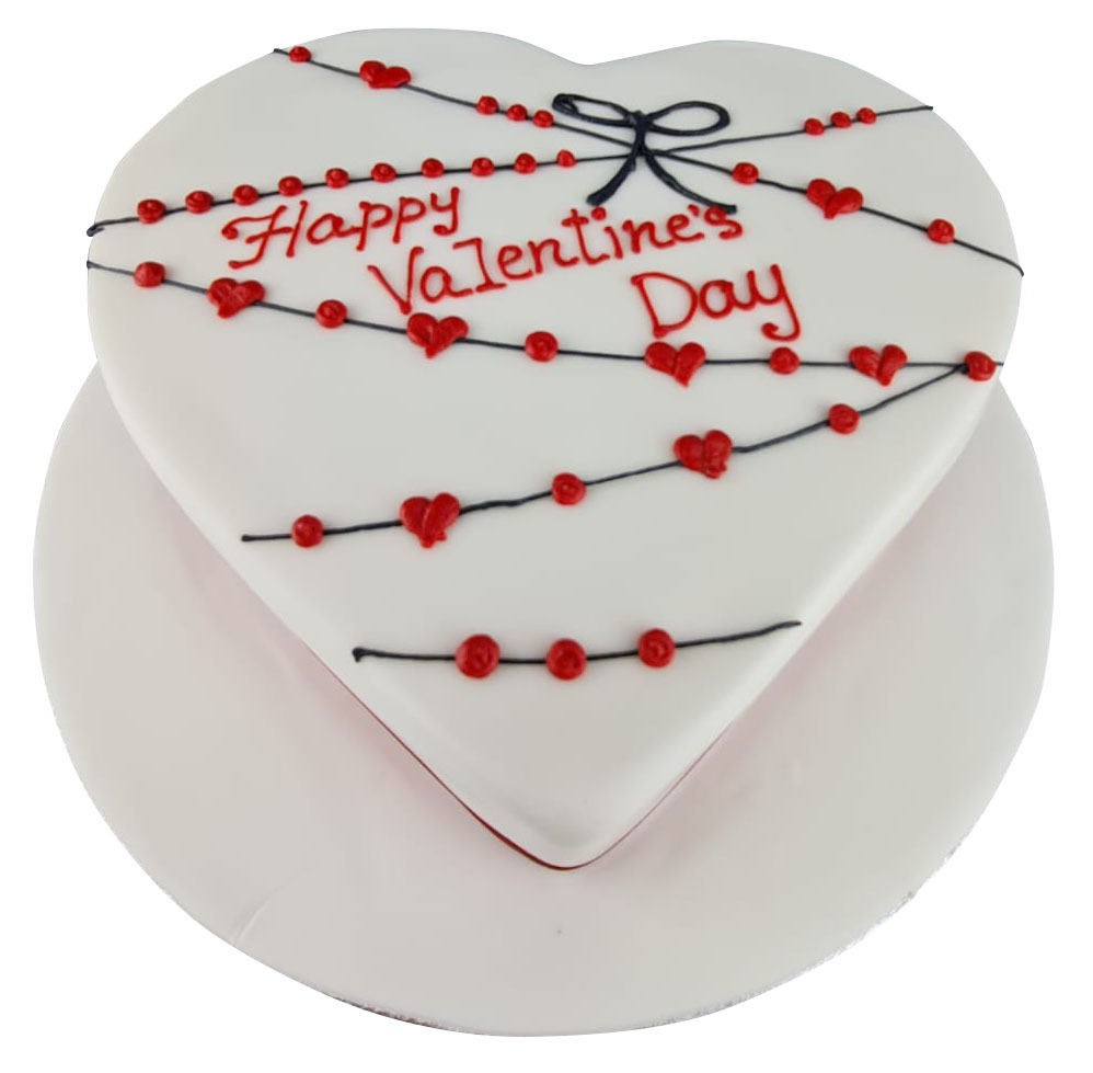 Strings Hearts Valentines Cake