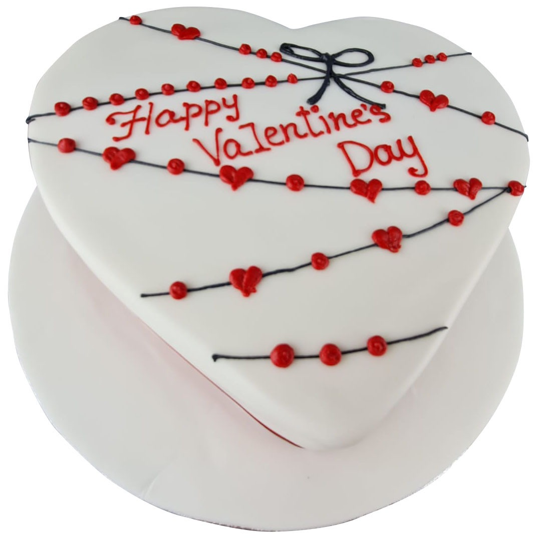 Strings Hearts Valentines Cake