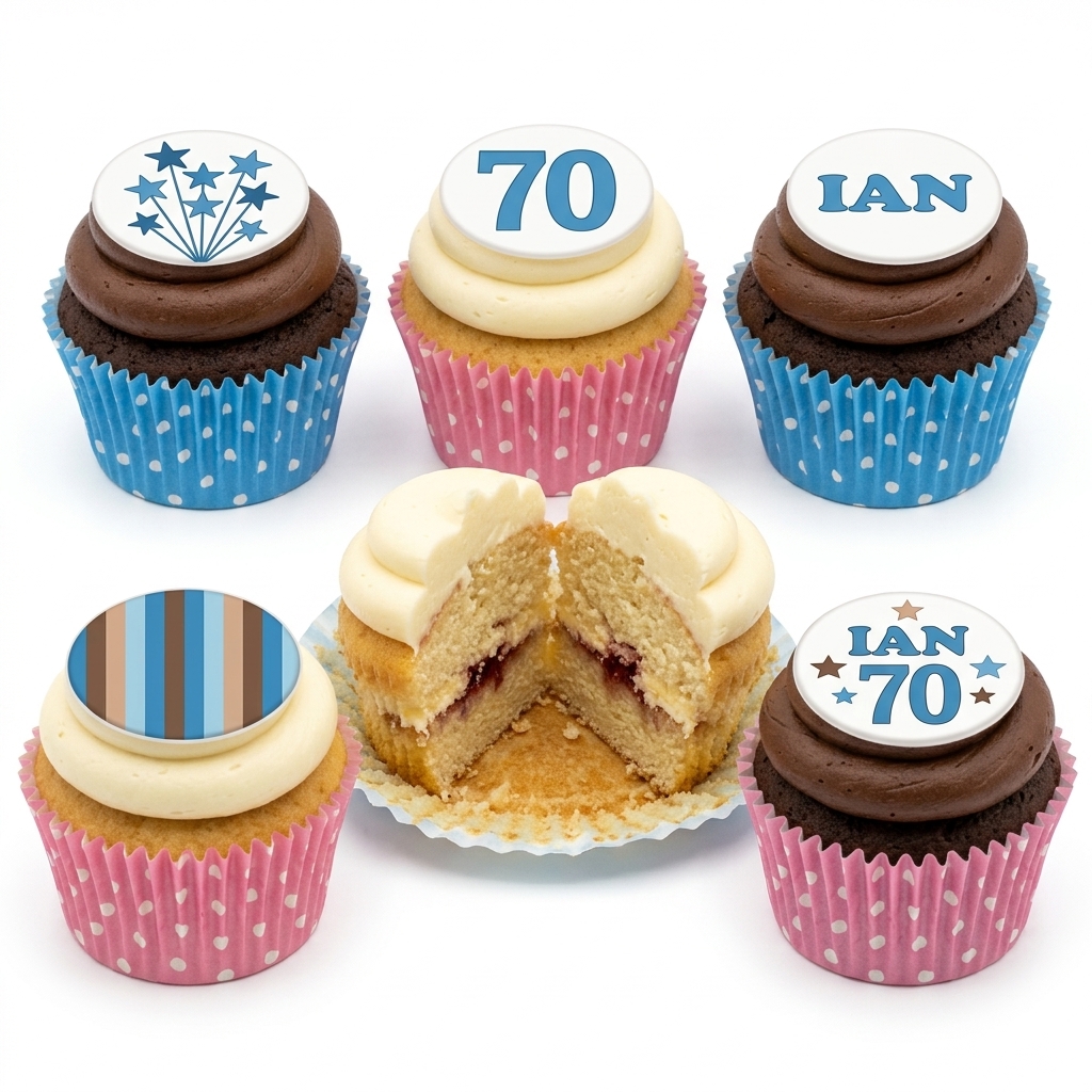 Personalised Custom Age Birthday Cupcakes