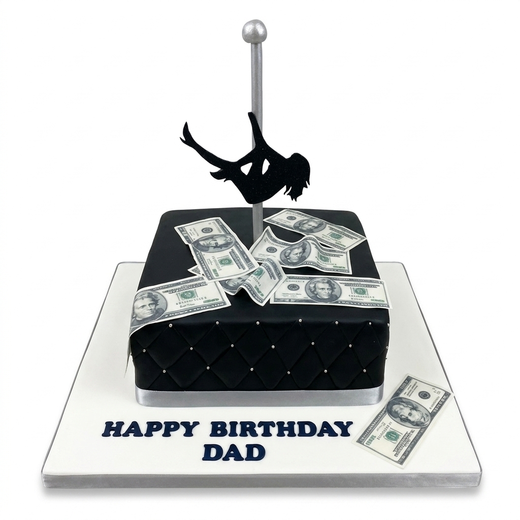 Money Theme Birthday Cake for Men