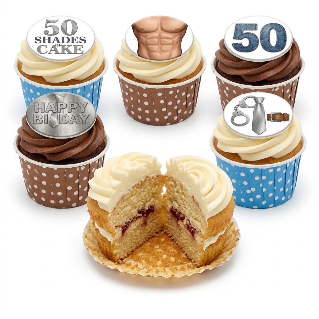 50 Shades of Cake Birthday Cupcakes for Him