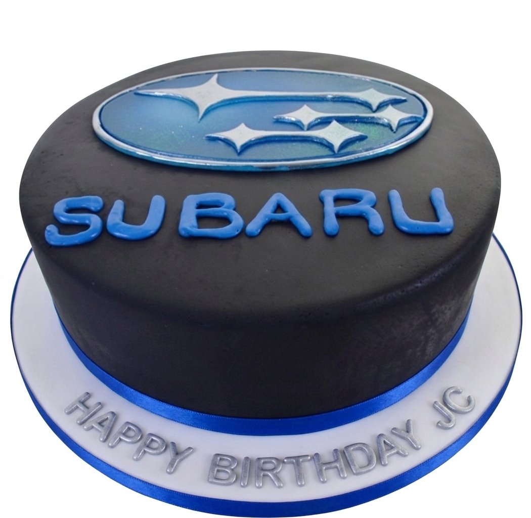 Subaru Car Theme Birthday Cake